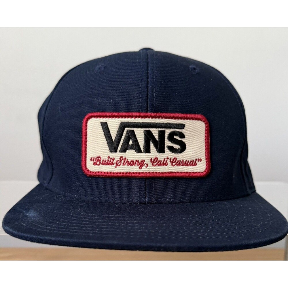 NWOT Vans Geoff Rowley Built Strong Cali Casual Snapback Hat Blue Red OSFA